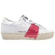 Witte Rode Glitter Streep Sneakers Golden Goose , White , Dames