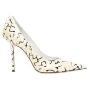 Pre-owned Leather heels Jimmy Choo Pre-owned , White , Dames