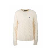 Klassieke Lange Mouw Pullover Polo Ralph Lauren , White , Dames