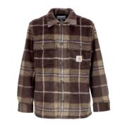 Geruite Fleece Shirt met Zakken Carhartt Wip , Brown , Unisex