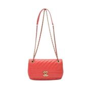 Pre-owned Leather chanel-bags Chanel Vintage , Red , Dames