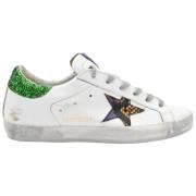 Witte Slang Ster Glitter Sneakers Golden Goose , White , Dames