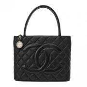 Pre-owned Leather chanel-bags Chanel Vintage , Black , Dames