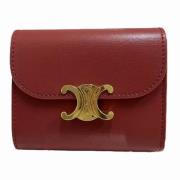 Pre-owned Leather wallets Celine Vintage , Red , Dames