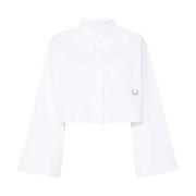 Witte Poplin Overhemd Klassieke Kraag Iceberg , White , Dames