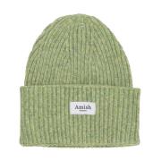 Groene Elastische Beanie Hoed Amish , Green , Unisex