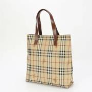 Pre-owned Canvas handbags Burberry Vintage , Beige , Dames