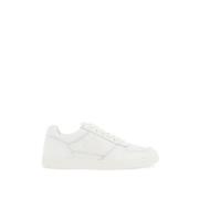 Leren Court Sneakers met Double T Tory Burch , White , Dames