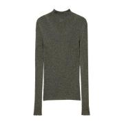 Grijze Lurex-effect Coltrui Sweater Twinset , Gray , Dames