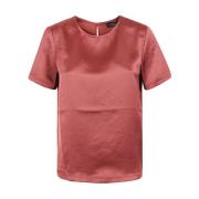 Vloeibare Lyocell Jersey T-shirt in Gircollo Max Mara Weekend , Pink ,...