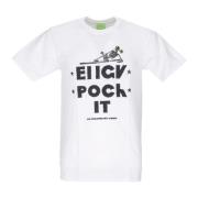 Witte Heren Tee met Front Print HUF , White , Heren