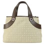 Pre-owned Canvas handbags Bvlgari Vintage , Beige , Dames