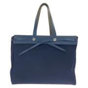 Pre-owned Canvas totes Hermès Vintage , Blue , Heren