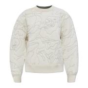 Sweatshirt met decoratieve borduursels Lacoste , Gray , Dames