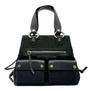 Pre-owned Canvas handbags Bvlgari Vintage , Black , Dames