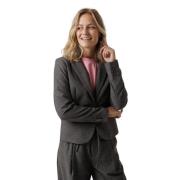 Zwarte Zenia Blazer met enkele knoop MOS Mosh , Gray , Dames