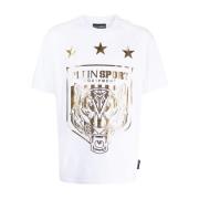 Witte T-shirts en Polos Plein Sport , White , Heren