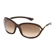 Donkerbruin/bruin getinte zonnebril Tom Ford , Brown , Dames