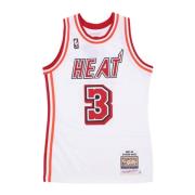 Dwyane Wade Miami Heat Basketbalshirt Mitchell & Ness , White , Heren