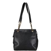 Pre-owned Leather chanel-bags Chanel Vintage , Black , Dames