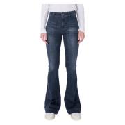 Flared Leg Jeans Delphine Seafarer , Blue , Dames