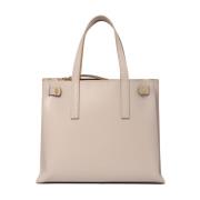 Licht Crème Leren Schoudertas Gianni Chiarini , Beige , Dames