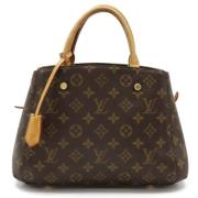 Pre-owned Canvas handbags Louis Vuitton Vintage , Brown , Dames