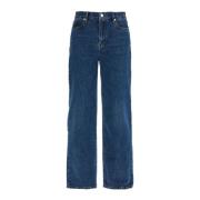 Hoge Taille Cropped Enkel Jeans Frame , Blue , Dames