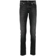 Zwarte Stijlvolle Broek Dondup , Black , Heren