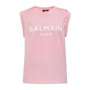 Top met decoratieve knopen Balmain , Pink , Dames