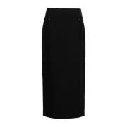 Zwarte hoge taille rok Staud , Black , Dames