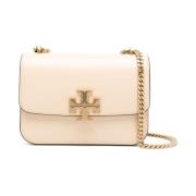 Beige leren schoudertas met antiek gouden hardware Tory Burch , Beige ...