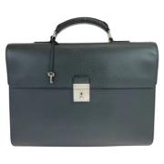 Pre-owned Leather briefcases Louis Vuitton Vintage , Black , Heren