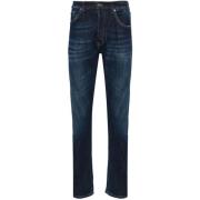 Indigo Blue Slim Fit Denim Jeans Dondup , Blue , Heren