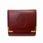 Pre-owned Leather wallets Cartier Vintage , Brown , Dames