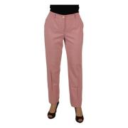 Chique MidWaist wollen broek in roze Dolce & Gabbana , Pink , Dames