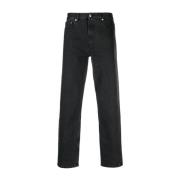 Zwarte denim jeans met rechte pasvorm A.p.c. , Black , Heren