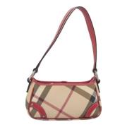 Pre-owned Leather shoulder-bags Burberry Vintage , Beige , Dames