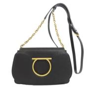 Pre-owned Leather shoulder-bags Salvatore Ferragamo Pre-owned , Black ...