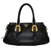 Pre-owned Leather prada-bags Prada Vintage , Black , Dames