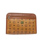 Pre-owned Fabric clutches MCM Pre-owned , Brown , Dames