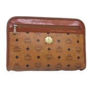 Pre-owned Leather clutches MCM Pre-owned , Brown , Dames