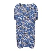 Korte katoenen jurk met boothals Max Mara Weekend , Blue , Dames