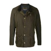 Groene Katoenen Ritsjas Barbour , Green , Heren