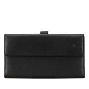 Pre-owned Leather wallets Chanel Vintage , Black , Dames