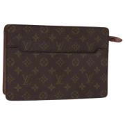 Pre-owned Canvas clutches Louis Vuitton Vintage , Brown , Dames