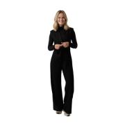 Twist Jumpsuit met korte mouwen Suncoo , Black , Dames