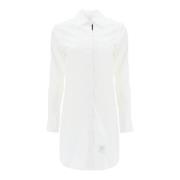 Korte knoop-down overhemdjurk Thom Browne , White , Dames