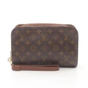 Pre-owned Canvas clutches Louis Vuitton Vintage , Brown , Dames