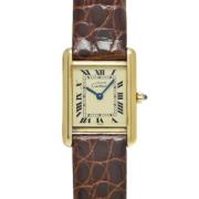 Pre-owned Glass watches Cartier Vintage , Beige , Dames